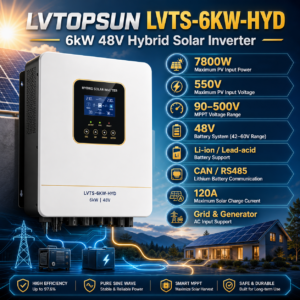 LVTOPSUN LVTS-6KW-HYD 6kW 48V Hybrid Solar Inverter