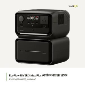 EcoFlow RIVER 3 Max Plus পোর্টেবল পাওয়ার স্টেশন; অফিসিয়াল প্রোডাক্ট ছবি
