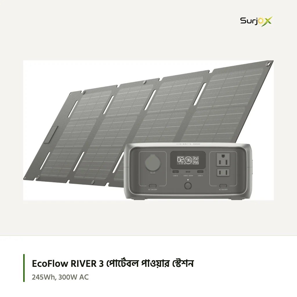 EcoFlow RIVER 3 পোর্টেবল পাওয়ার স্টেশন; অফিসিয়াল প্রোডাক্ট ছবি
