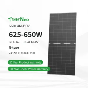 Jinko Tiger Neo ৬২৫ ওয়াট বাইফেসিয়াল ডুয়াল-গ্লাস সোলার প্যানেল