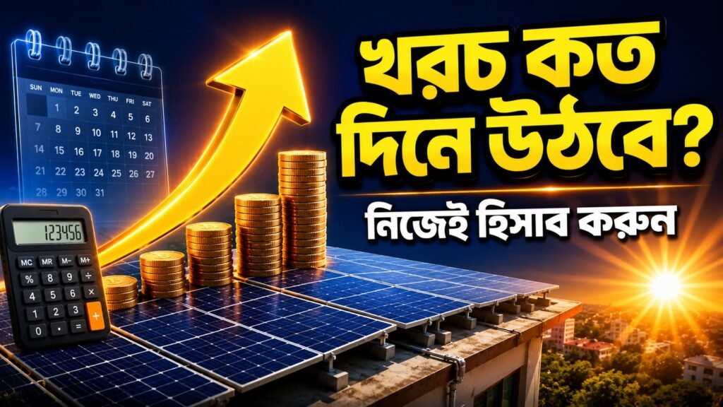 সোলার সিস্টেমের খরচ কত দিনে উঠে আসে, পেব্যাক হিসাব করার পদ্ধতি