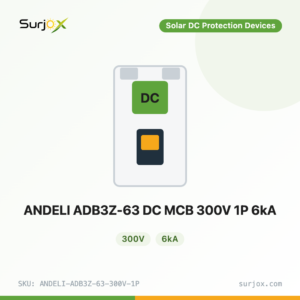ANDELI ADB3Z-63 DC MCB 300V 1P 6kA