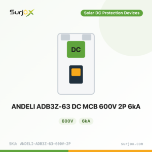 ANDELI ADB3Z-63 DC MCB 600V 2P 6kA