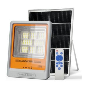 GLOWRAY MAX GM 400 সোলার ফ্লাডলাইট, আলাদা সোলার প্যানেল ও রিমোটসহ