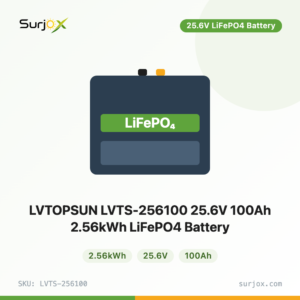 LVTOPSUN LVTS-256100 25.6V 100Ah 2.56kWh LiFePO4 Battery