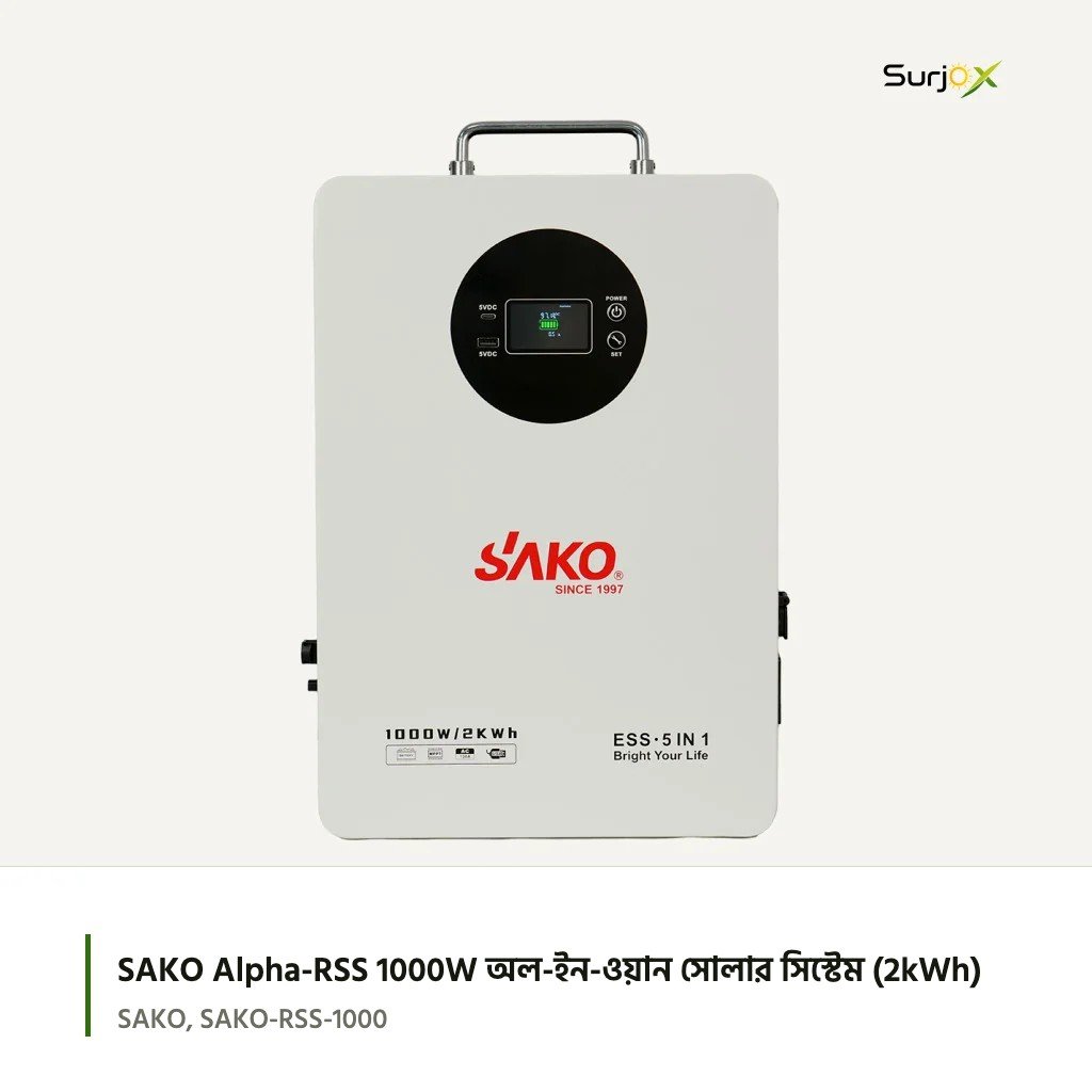 SAKO Alpha-RSS 1000W অল-ইন-ওয়ান সোলার এনার্জি সিস্টেম: ছবি 1 SAKO Alpha-RSS 1000W অল-ইন-ওয়ান সোলার এনার্জি সিস্টেম