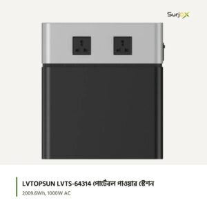 LVTOPSUN LVTS-64314 পাওয়ার স্টেশনের পেছনে ২টি AC সকেট