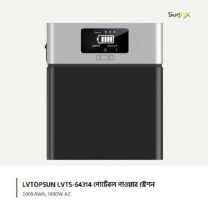 LVTOPSUN LVTS-64314 পোর্টেবল পাওয়ার স্টেশন, সামনে LCD ডিসপ্লে