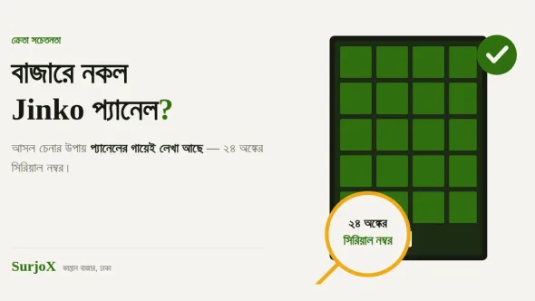 নকল Jinko সোলার প্যানেল চেনার উপায়, ২৪ অঙ্কের সিরিয়াল নম্বর যাচাই | SurjoX